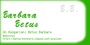 barbara betus business card